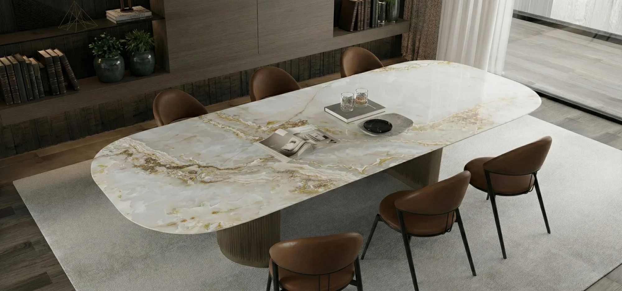 BeMade luxury stone dining table